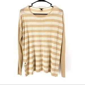 Dana Buchman Women's Metallic Striped Sweater - L